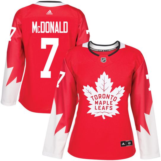 2017 NHL Toronto Maple Leafs women #7 Lanny McDonald red jersey->women nhl jersey->Women Jersey